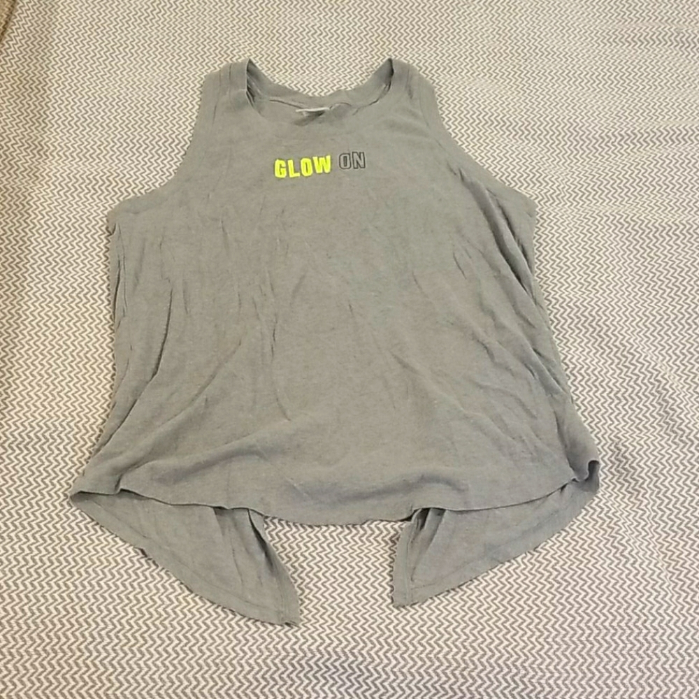 Pink "Glow On" Tie Back Tank